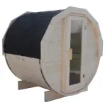 Drvena sauna bačva 1,5 m + električna peć Sentiotec 100 6kW