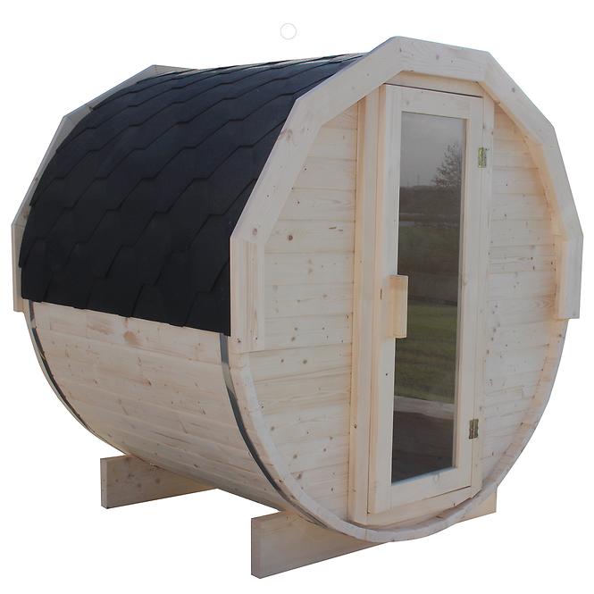 Drvena sauna bačva 1,5 m + električna peć Sentiotec 100 6kW