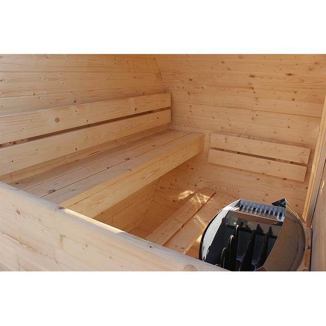 Drvena sauna bačva 1,5 m + električna peć Sentiotec 100 6kW