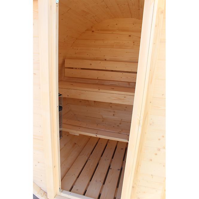 Drvena sauna bačva 1,5 m + električna peć Sentiotec 100 6kW