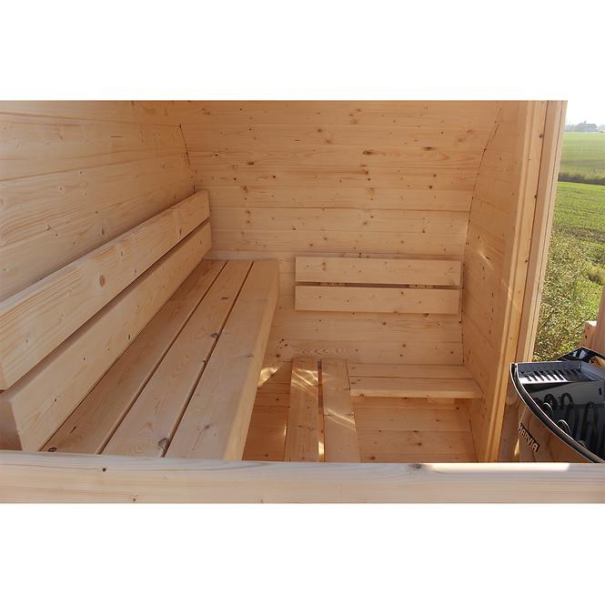 Drvena sauna bačva 1,5 m + električna peć Sentiotec 100 6kW