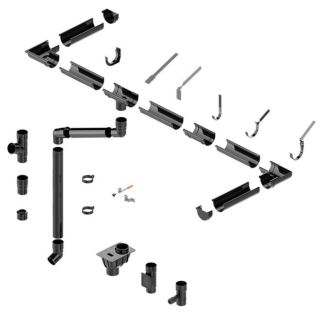 Krovni oluk 100 mm 2 m Bryza smeđi