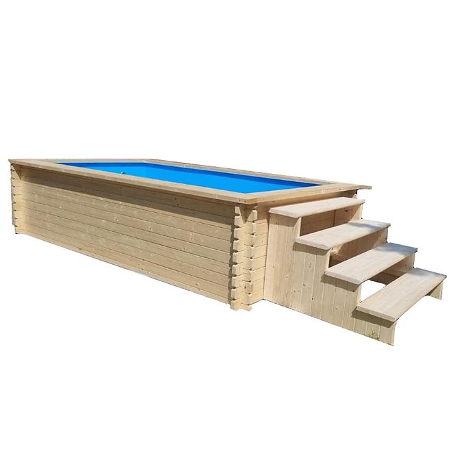 Drveni vrtni bazen 4x2 m