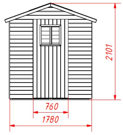 Kućica za alat Torino s podom 180x180x210cm