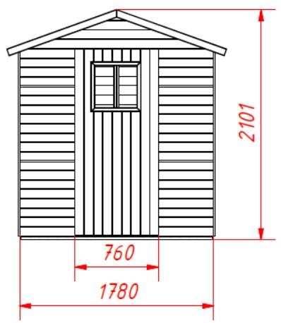 Kućica za alat Roma 180x120x210 cm
