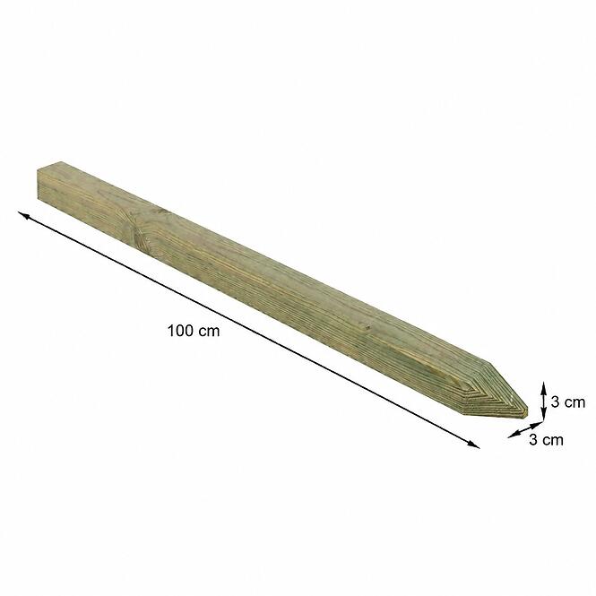 Strugani kolac 3x3x100 cm,2