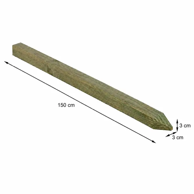 Strugani kolac 3x3x150 cm