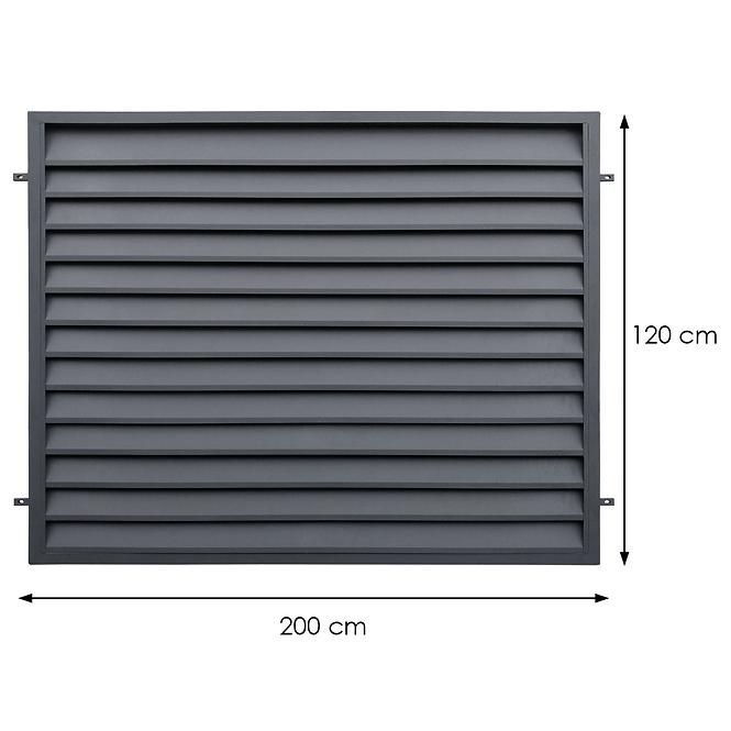 Panel ograda Vesela pocinčana 2.00m h(1.20) RAL7016