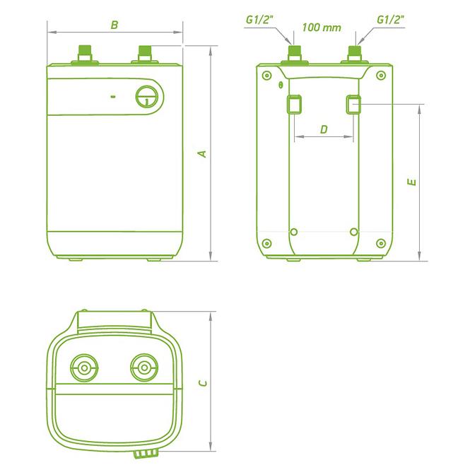 Grijač vode pod umivaonikom Optima Compact 5L