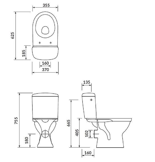 Wc monoblok Merida (331) + sporospuštajuća wc daskla