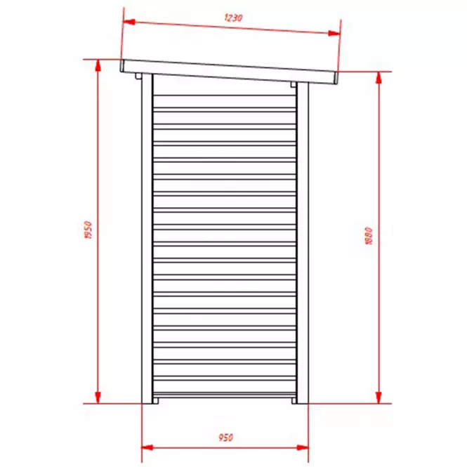 Drvarnica 180x120x195 cm siva
