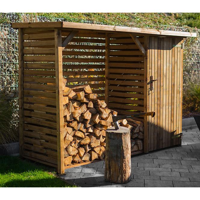 Drvarnica s dodatnom prostorijom Bergen 250x95x190 cm smeđa