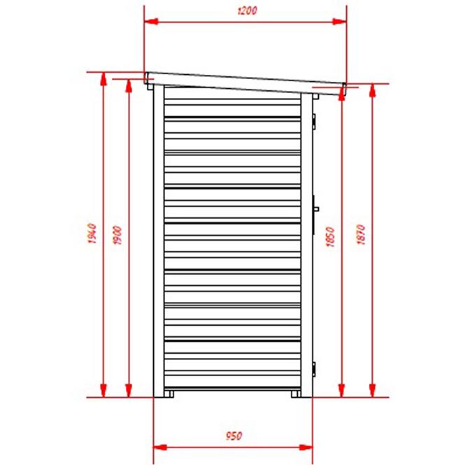 Drvarnica s dodatnom prostorijom Bergen 250x95x190 cm smeđa