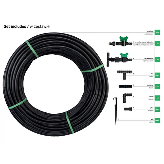 Set s crijevom za navodnjavanje kap po kap Water Flow Drip DSWWF50-SET2