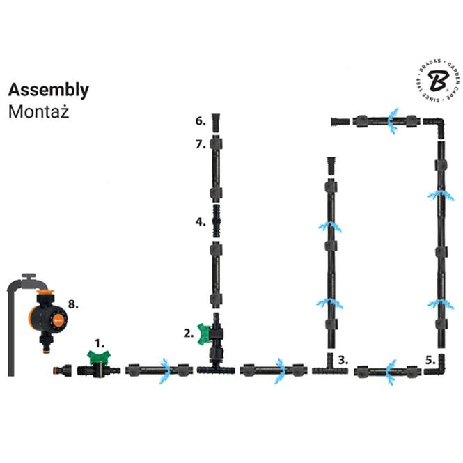 Set s crijevom za navodnjavanje kap po kap Water Flow Drip DSWWF50-SET2