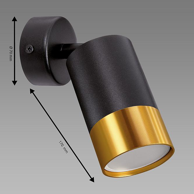 SVJETILJKA PUZON SPT GU10 BLACK/GOLD 04131 LS1