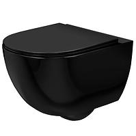 Viseća WC školjka Carlo Mini Rimless Glossy black