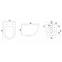 Viseća WC školjka Carlo Mini Rimless Glossy black,4