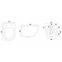 Viseća WC školjka Carlo Mini Rimless granit shiny,6