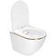 Viseća WC školjka Carlo Mini Rimless white gold,3
