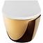 Viseća WC školjka Carlo Mini Rimless gold/white,2