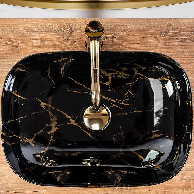 Nadpultni umivaonik Belinda Black Marble Shiny