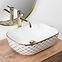 Nadpultni umivaonik Belinda Diamond White/Gold,3