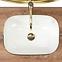 Nadpultni umivaonik Belinda Diamond White/Gold,5