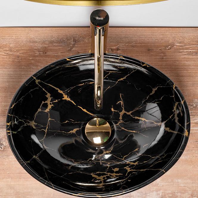 Nadpultni umivaonik Sofia Black Marble Shiny