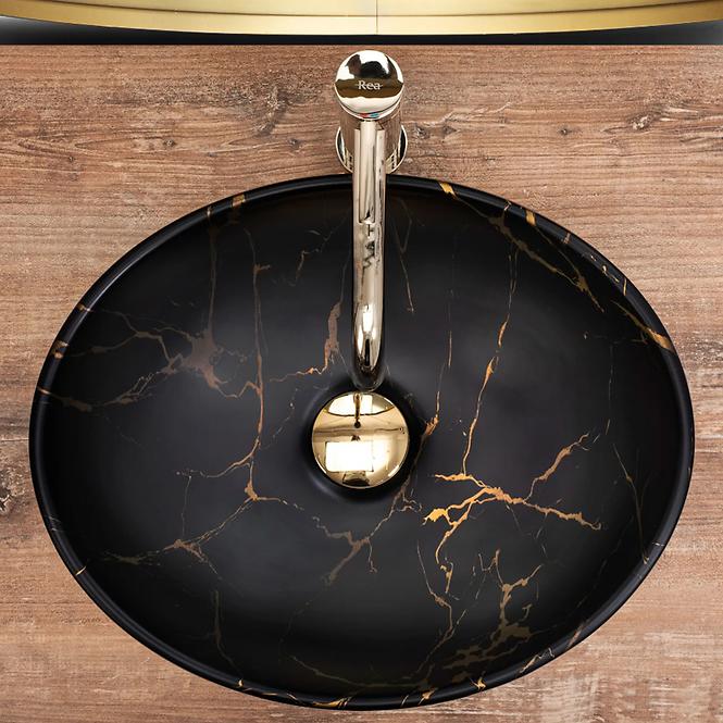 Nadpultni umivaonik Sofia In Black Marble/Gold