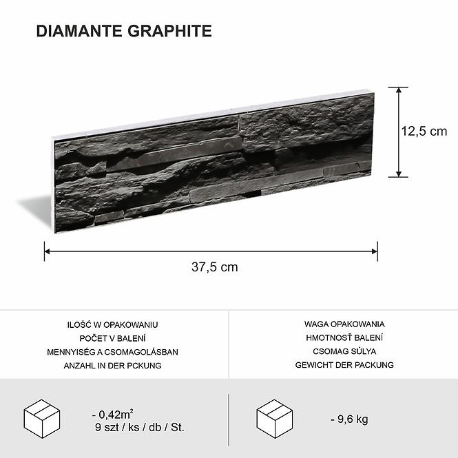 Kamen Diamante Graphite pak=0,42 m2