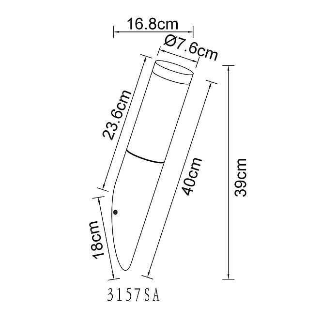 Svjetiljka GLOBO BOSTON 3157SA 15W CRNO K1