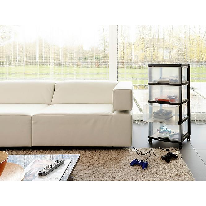 Spremnik 4x20l prozirna/crna 214756