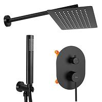 Ugradbeni tuš set Oval Rea P8467 crni