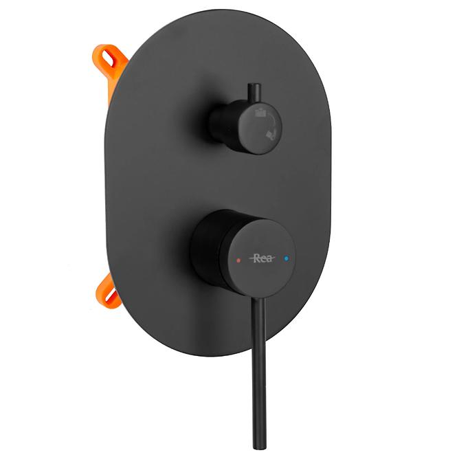 Ugradbeni tuš set Oval Rea P8467 crni