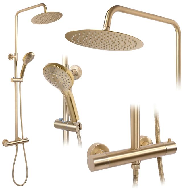 Termostatski tuš set Vincent Rea P6602 brušeno zlato