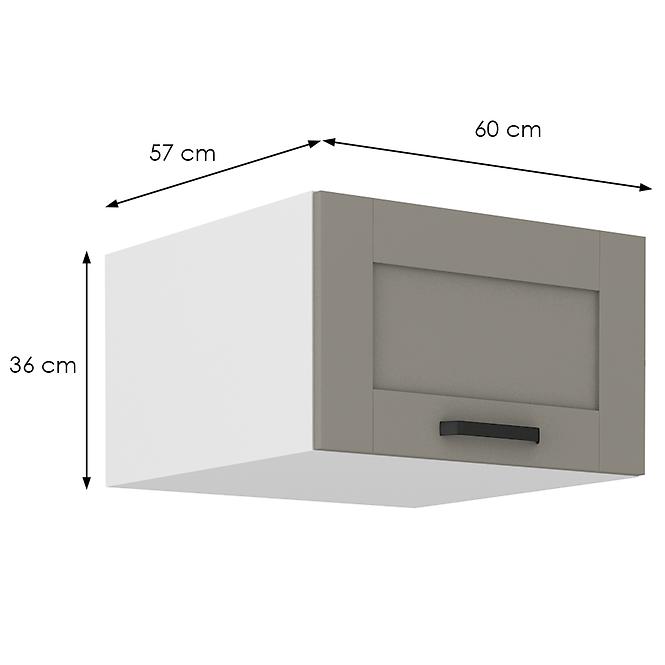 Kuhinjski ormarić Luna claygrey/bijeli 60 Nagu-36 1F