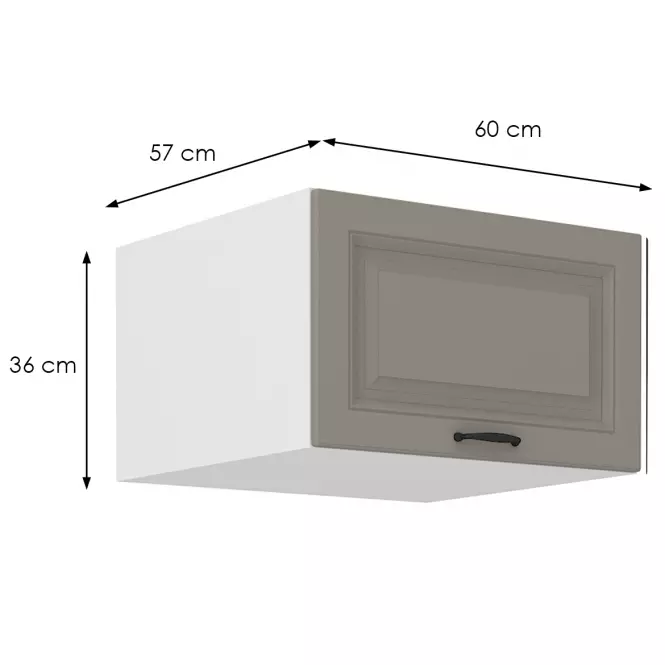 Kuhinjski ormarić Stilo claygrey/bijeli 60 Nagu-36 1F,2