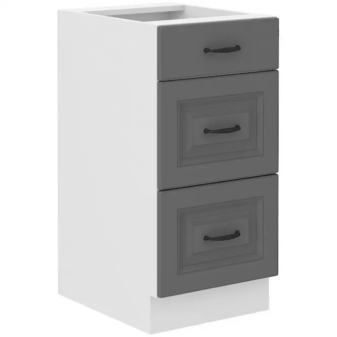 Kuhinjski ormarić Stilo dustgrey/bijeli 40D 3S BB