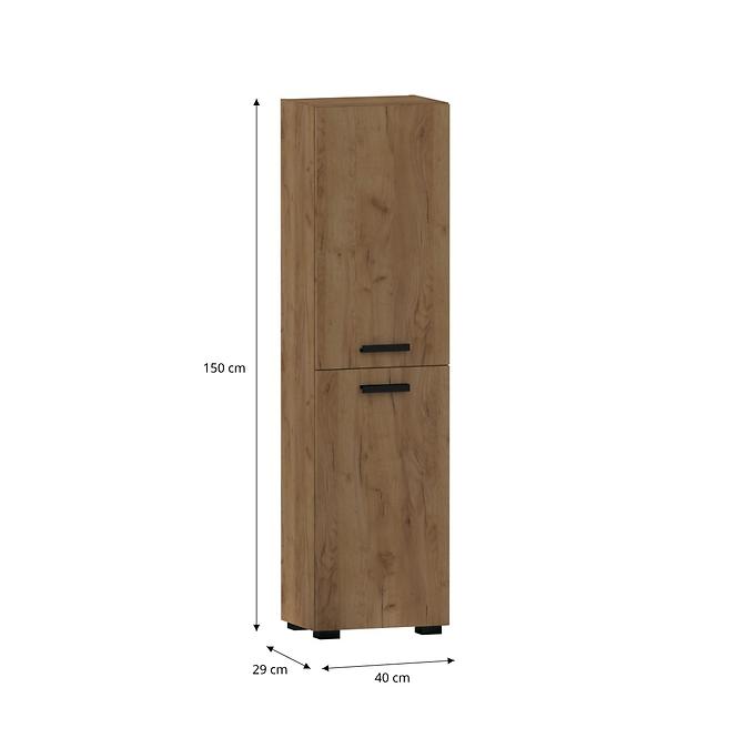 Visoki kupaonski ormarić Plain 40 hrast craft
