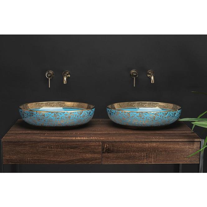 Umivaonik nadpultni Margot Blue/Gold