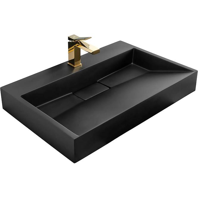 Umivaonik nadpultni/zidna Goya Black Mat 70 konglomerat