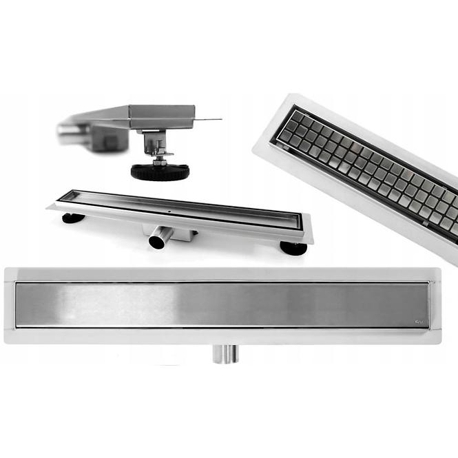 Linearna tuš kanalica Rea G0091 Neo&Pure N 600 brušeni čelik