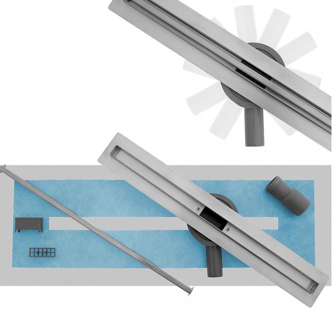 Linearna tuš kanalica Rea G8402 Neo Slim Pro 800 brušeni čelik