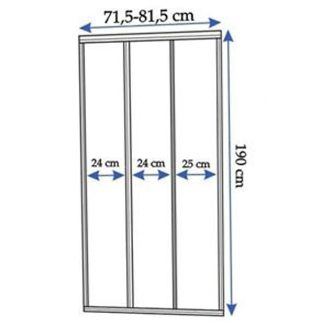 Tuš vrata Alex 80x190 krom Rea K0287