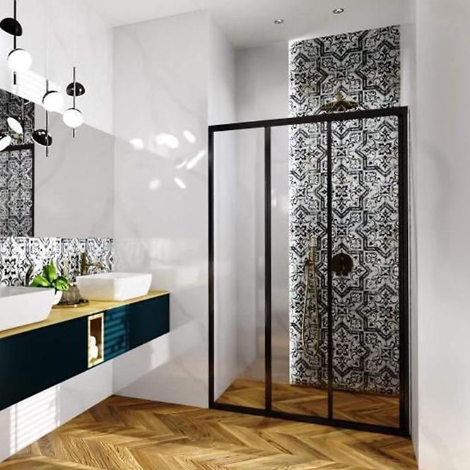 Tuš vrata Alex 90x190 black Rea K9638