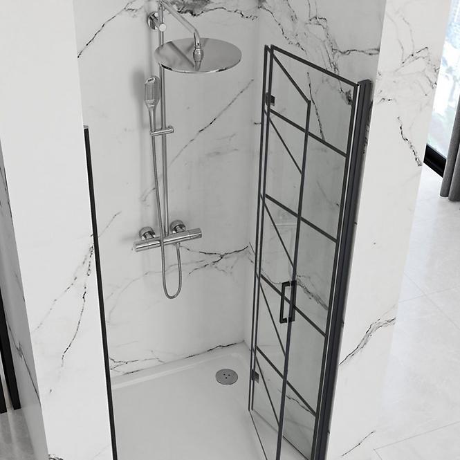 Tuš vrata Molier 100x190 black Rea K6963