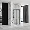 Tuš vrata Rapid Slide 120x195 black Rea K6402,2