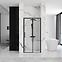 Tuš vrata Rapid Slide 120x195 black Rea K6402,3