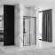 Tuš vrata Rapid Slide 160x195 black Rea K6406,2